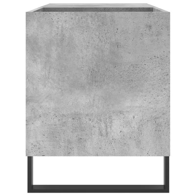 LP-levyjen säilytyskaappi betoninharmaa 85x38x48 cm puu