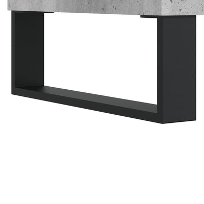 LP-levyjen säilytyskaappi betoninharmaa 85x38x48 cm puu