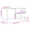 LP-levyjen säilytyskaappi betoninharmaa 85x38x48 cm puu