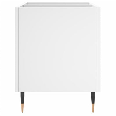 LP-levyjen säilytyskaappi valkoinen 74,5x38x48 cm tekninen puu