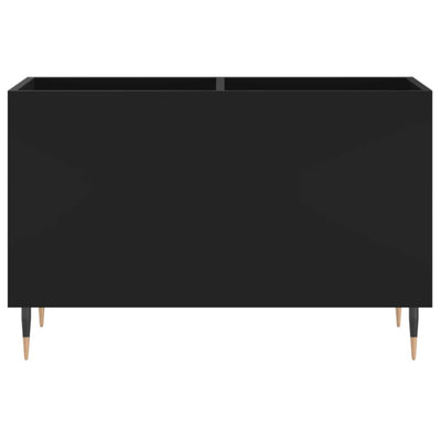 LP-levyjen säilytyskaappi musta 74,5x38x48 cm tekninen puu