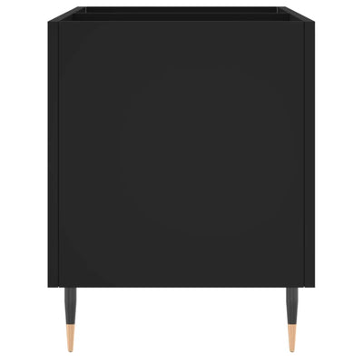 LP-levyjen säilytyskaappi musta 74,5x38x48 cm tekninen puu