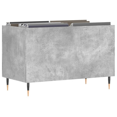 LP-levyjen säilytyskaappi betoninharmaa 74,5x38x48 cm puu