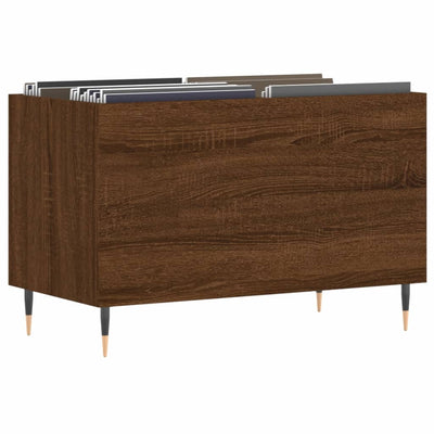 LP-levyjen säilytyskaappi ruskea tammi 74,5x38x48 cm puu