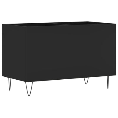 LP-levyjen säilytyskaappi musta 74,5x38x48 cm tekninen puu