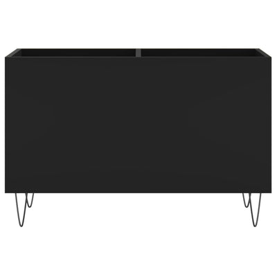 LP-levyjen säilytyskaappi musta 74,5x38x48 cm tekninen puu