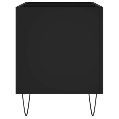 LP-levyjen säilytyskaappi musta 74,5x38x48 cm tekninen puu