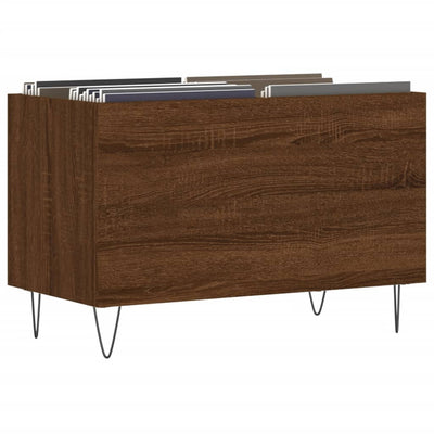 LP-levyjen säilytyskaappi ruskea tammi 74,5x38x48 cm puu