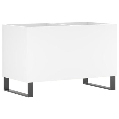 LP-levyjen säilytyskaappi valkoinen 74,5x38x48 cm tekninen puu