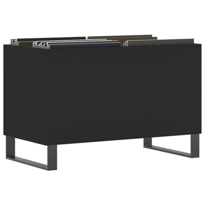 LP-levyjen säilytyskaappi musta 74,5x38x48 cm tekninen puu
