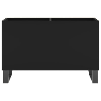 Musta lp-levyjen säilytyskaappi Panagache 74,5x38x48cm (puinen)