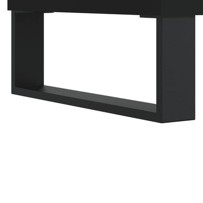 LP-levyjen säilytyskaappi musta 74,5x38x48 cm tekninen puu