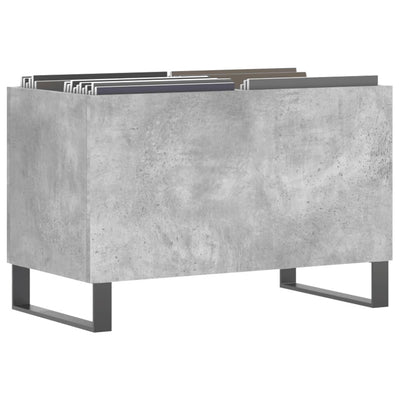 LP-levyjen säilytyskaappi betoninharmaa 74,5x38x48 cm puu