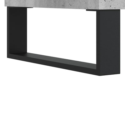 LP-levyjen säilytyskaappi betoninharmaa 74,5x38x48 cm puu