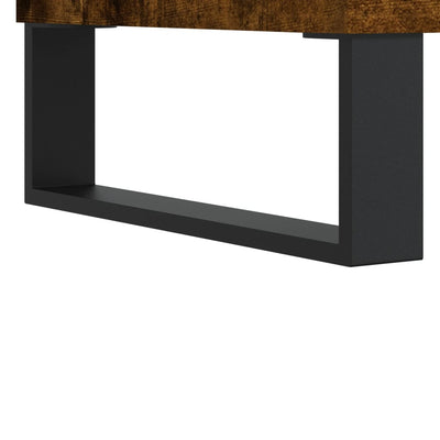 LP-levyjen säilytyskaappi savutammi 74,5x38x48 cm tekninen puu