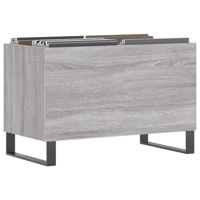 Harmaa lp-levyjen säilytyskaappi Panagache 74,5x38x48cm (sonoma puu)