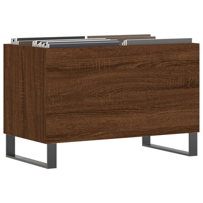 LP-levyjen säilytyskaappi ruskea tammi 74,5x38x48 cm puu