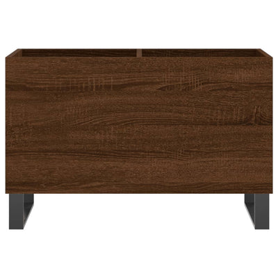 LP-levyjen säilytyskaappi ruskea tammi 74,5x38x48 cm puu