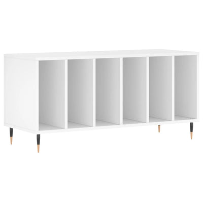 LP-levyjen säilytyskaappi valkoinen 100x38x48 cm tekninen puu