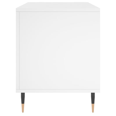 LP-levyjen säilytyskaappi valkoinen 100x38x48 cm tekninen puu