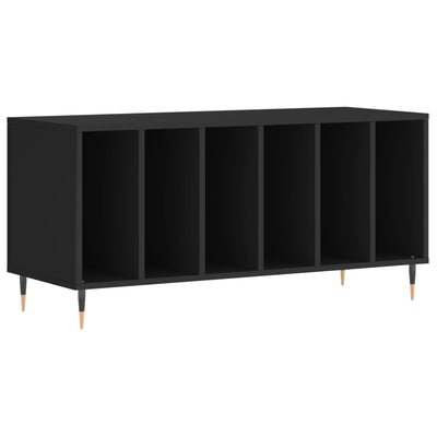 LP-levyjen säilytyskaappi musta 100x38x48 cm tekninen puu