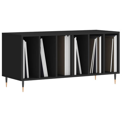 LP-levyjen säilytyskaappi musta 100x38x48 cm tekninen puu