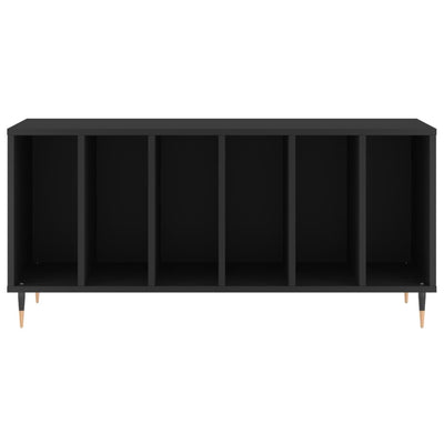 LP-levyjen säilytyskaappi musta 100x38x48 cm tekninen puu