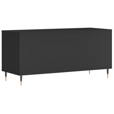 LP-levyjen säilytyskaappi musta 100x38x48 cm tekninen puu
