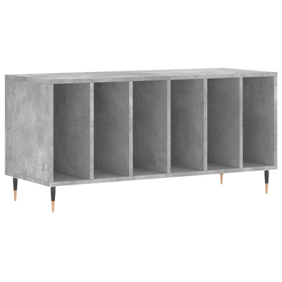LP-levyjen säilytyskaappi betoninharmaa 100x38x48 cm puu