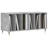 LP-levyjen säilytyskaappi betoninharmaa 100x38x48 cm puu