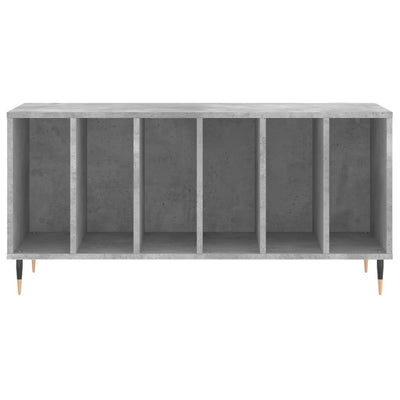 LP-levyjen säilytyskaappi betoninharmaa 100x38x48 cm puu