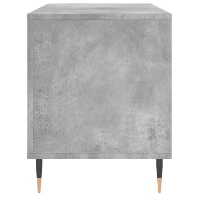 LP-levyjen säilytyskaappi betoninharmaa 100x38x48 cm puu
