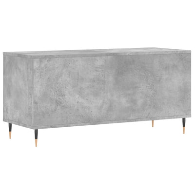 LP-levyjen säilytyskaappi betoninharmaa 100x38x48 cm puu