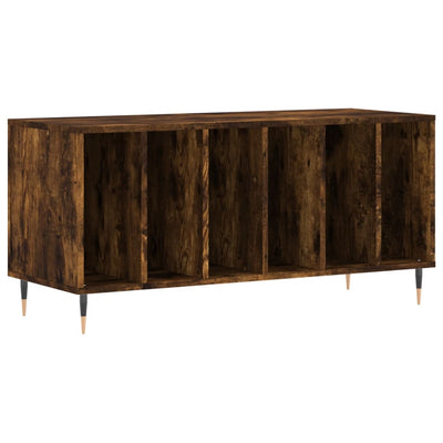 LP-levyjen säilytyskaappi savutammi 100x38x48 cm tekninen puu