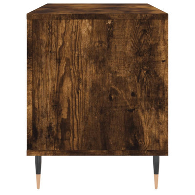 LP-levyjen säilytyskaappi savutammi 100x38x48 cm tekninen puu