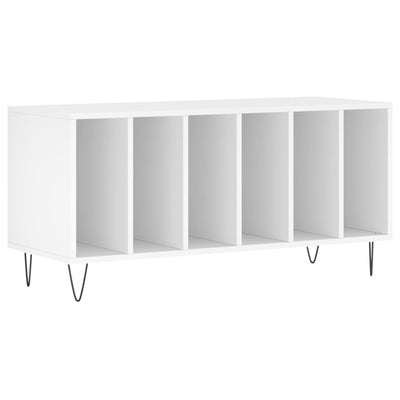 LP-levyjen säilytyskaappi valkoinen 100x38x48 cm tekninen puu