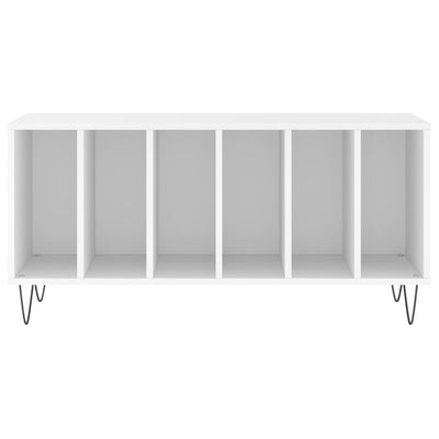 Valkoinen lp-levyjen säilytyskaappi Dide 100x38x48cm (puinen)