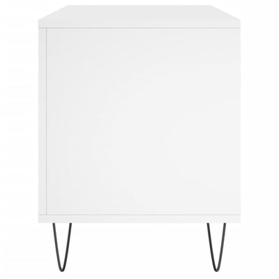 LP-levyjen säilytyskaappi valkoinen 100x38x48 cm tekninen puu