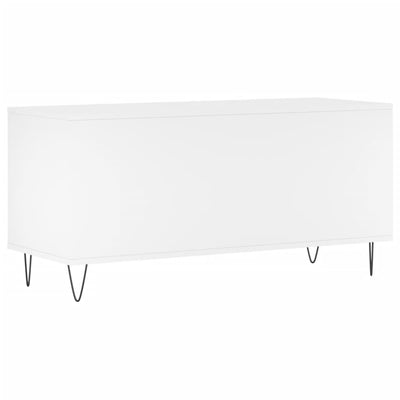 LP-levyjen säilytyskaappi valkoinen 100x38x48 cm tekninen puu