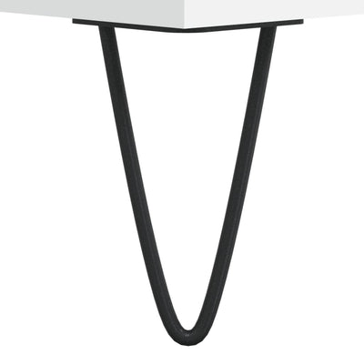 LP-levyjen säilytyskaappi valkoinen 100x38x48 cm tekninen puu