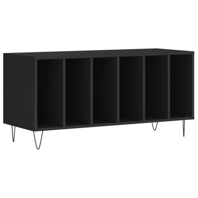 LP-levyjen säilytyskaappi musta 100x38x48 cm tekninen puu