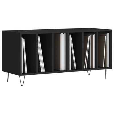 LP-levyjen säilytyskaappi musta 100x38x48 cm tekninen puu