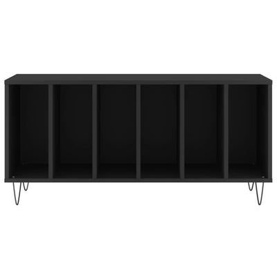 LP-levyjen säilytyskaappi musta 100x38x48 cm tekninen puu