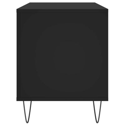 Musta lp-levyjen säilytyskaappi Dide 100x38x48cm (puinen)