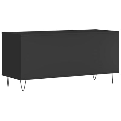 LP-levyjen säilytyskaappi musta 100x38x48 cm tekninen puu