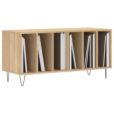 LP-levyjen säilytyskaappi Sonoma-tammi 100x38x48 cm puu