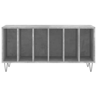 LP-levyjen säilytyskaappi betoninharmaa 100x38x48 cm puu