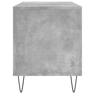 LP-levyjen säilytyskaappi betoninharmaa 100x38x48 cm puu