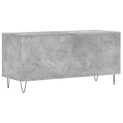 LP-levyjen säilytyskaappi betoninharmaa 100x38x48 cm puu