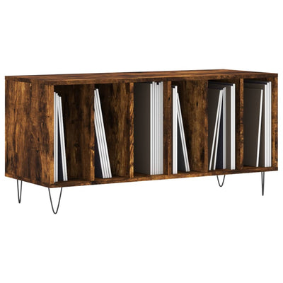 LP-levyjen säilytyskaappi savutammi 100x38x48 cm tekninen puu